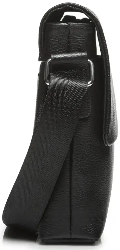 Чоловіча шкіряна сумка-месенджер, барсетка на одне плече 22x26x6 Tiding Bag 75-5271 чорна