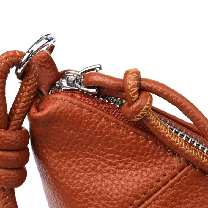 Напівкругла сумка жіноча з натуральної шкіри Vintage 22934 Коричневий