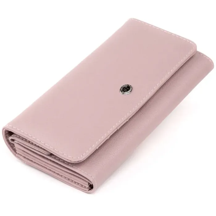 Гаманець шкіряний у дві додавання жіночий ST Leather 19289 Ліловий