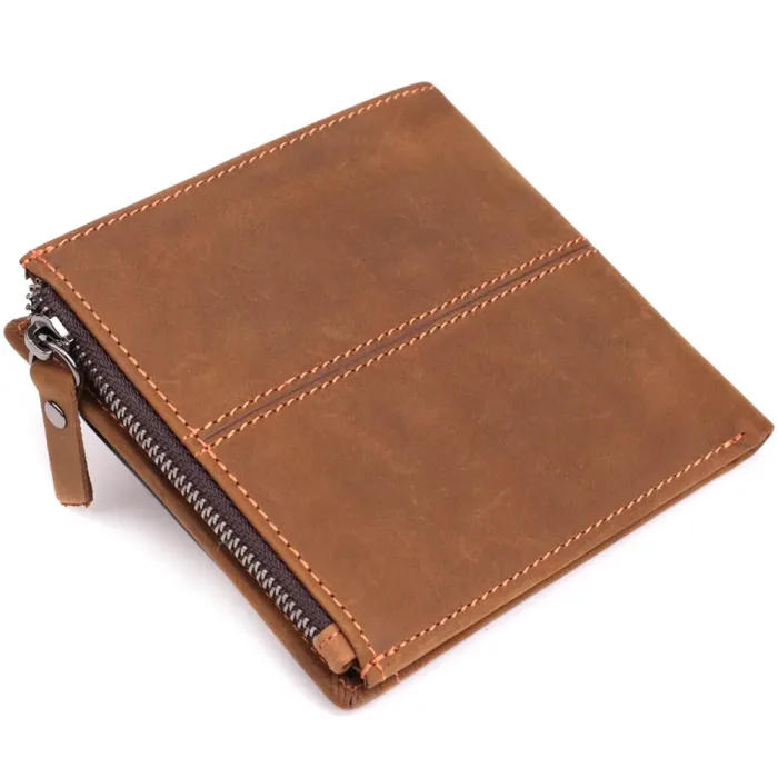Практичний гаманець для чоловіків з натуральної шкіри 22856 Vintage Коричневий