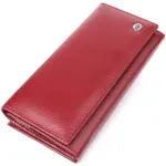 Елегантний гаманець для жінок з монетницею із натуральної шкіри ST Leather 23107 Бордовий