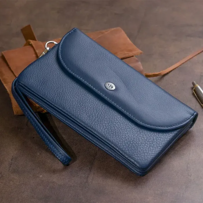 Клатч из кожи женский ST Leather 19317 Темно-синий