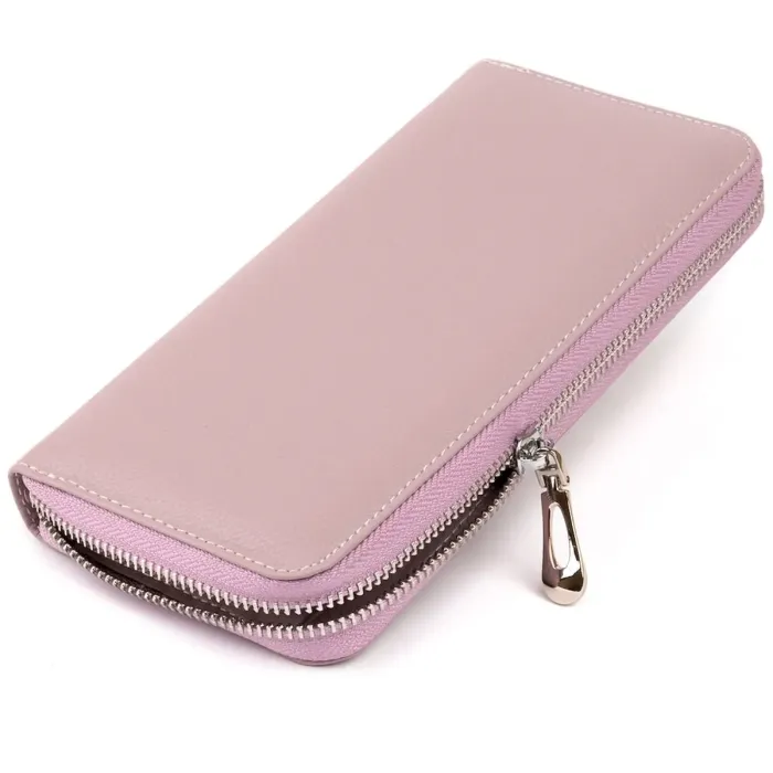 Місткий клатч шкіряний жіночий ST Leather 19278 Ліловий