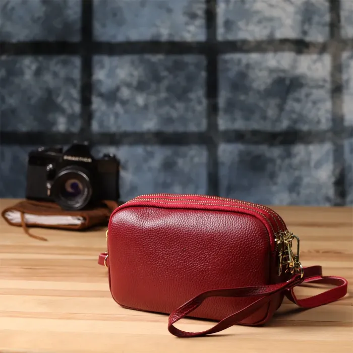 Сумка на три відділення для жінок з натуральної шкіри Vintage 22889