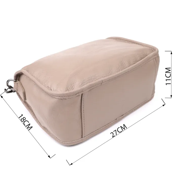 Стильна жіноча сумка на плече з натуральної шкіри Vintage 23002 Темно-сірий