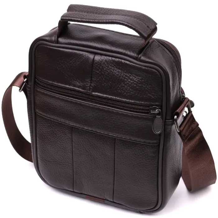 Невелика сумка на плече з натуральної шкіри Vintage 15055 Коричневий