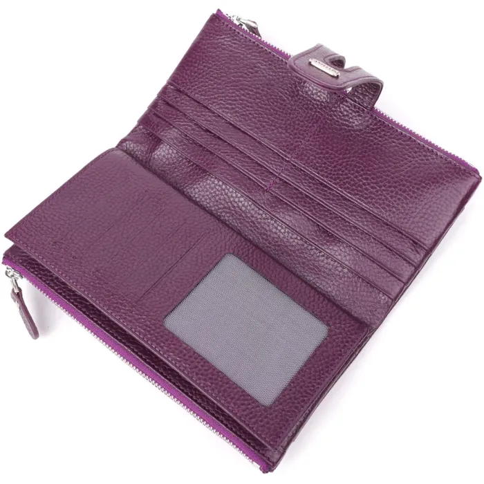 Яскравий жіночий гаманець з натуральної шкіри CANPELLINI 20873_1 Фіолетовий