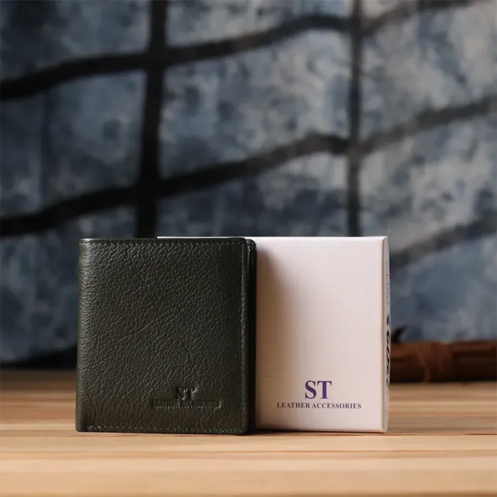 Жіночий гаманець на магніті з натуральної шкіри ST Leather 23093 Зелений