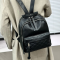 Жіночий шкіряний рюкзак міський 30х23х12, наплічник з натуральної шкіри, чорний