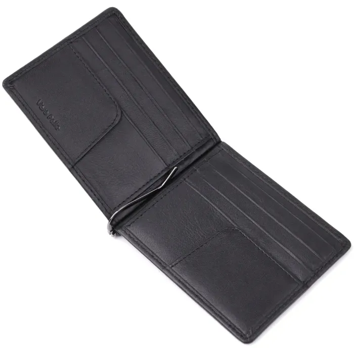 Модний затискач для грошей з м'якої натуральної шкіри Tony Perotti 20848_1 (5000 nero) Чорний
