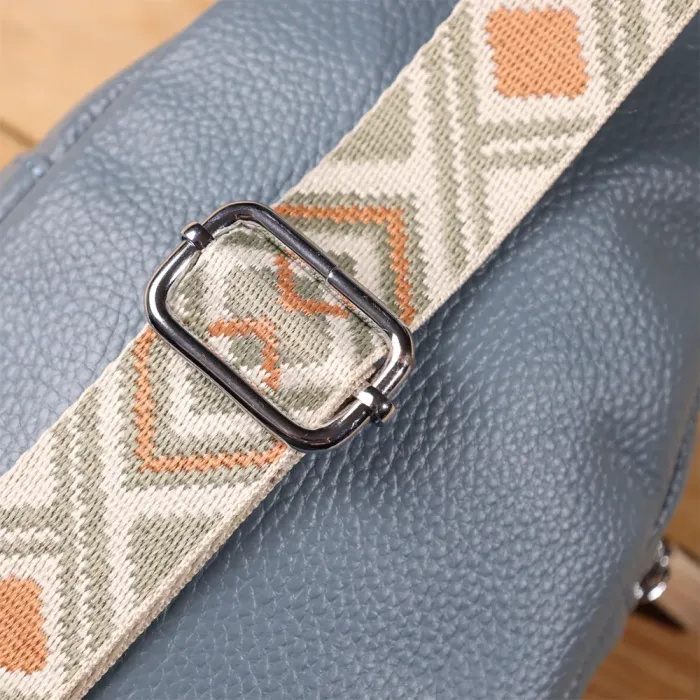 Універсальна жіноча сумка-слінг із натуральної шкіри Vintage 22937 Синій