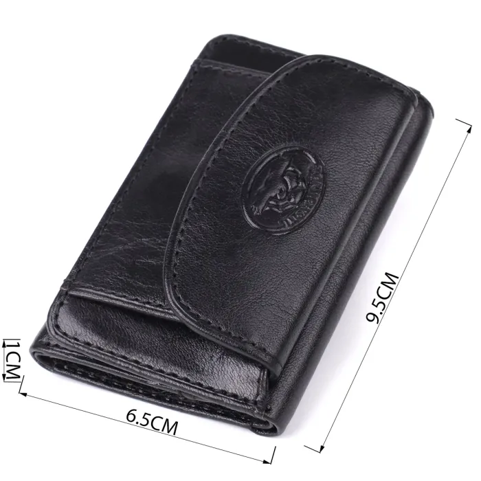 Компактний жіночий гаманець із глянсової натуральної шкіри Tony Perotti 20886_1 (1263 nero) Чорний