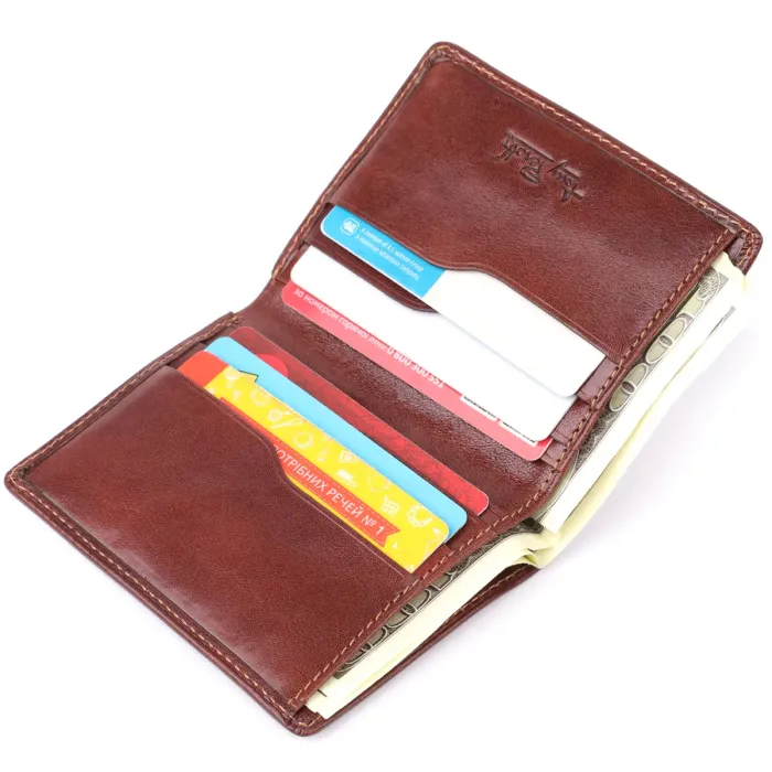 Гаманець для чоловіків з глянсової натуральної шкіри Tony Perotti 20897_1 (3549 moro) Коричневий