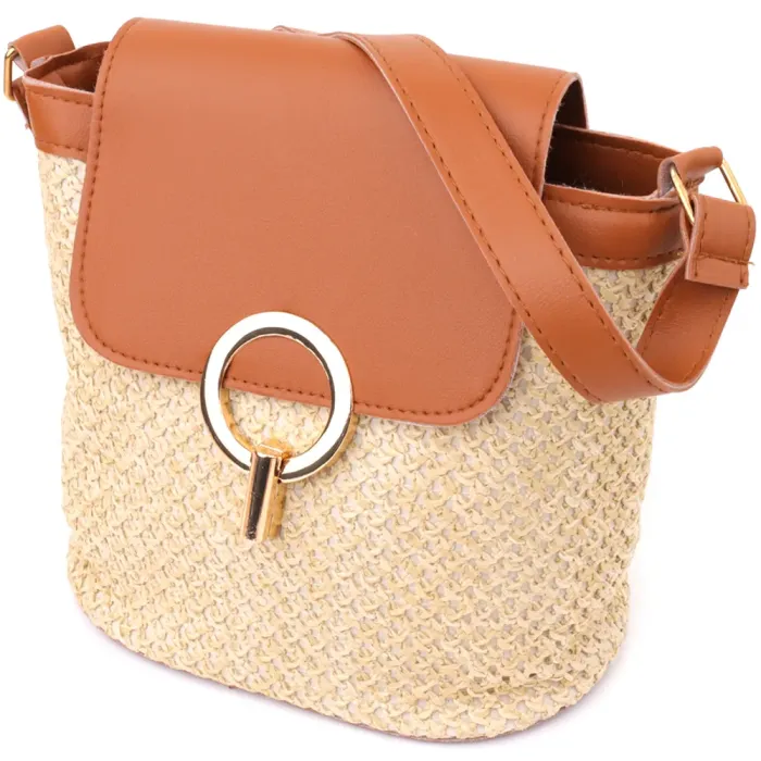 Літня сумка з якісного текстилю Vintage 15138 Коричневий