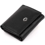 Маленьке портмоне зі шкіри унісекс ST Leather 19356 Чорне
