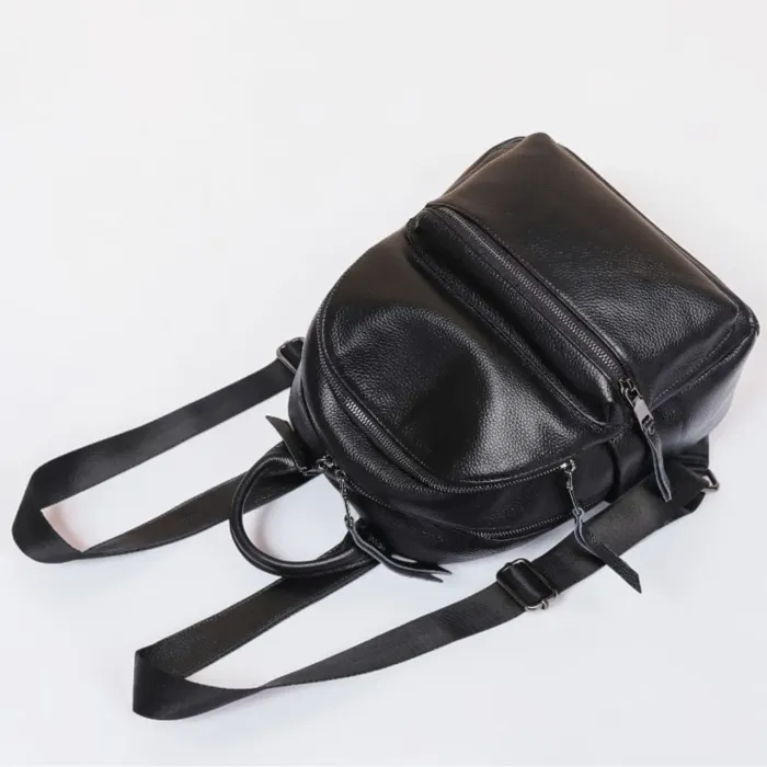 Жіноча сумка наплічна на кожен день 31х27х15, рюкзак для кожного дня, чорна