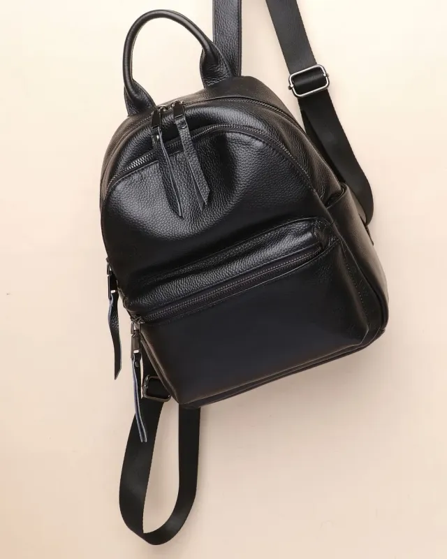 Жіноча сумка наплічна на кожен день 31х27х15, рюкзак для кожного дня, чорна