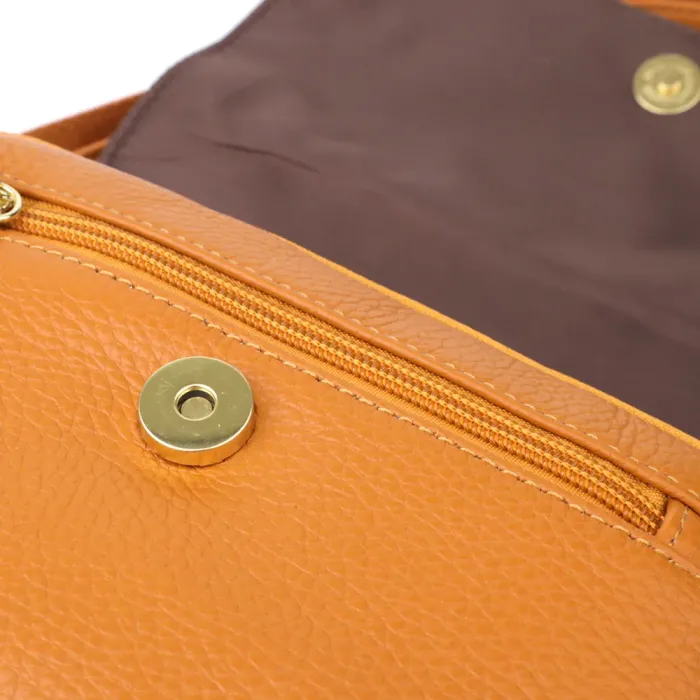 Містка повсякденна сумка з натуральної шкіри для жінок Vintage 22968 Рудий