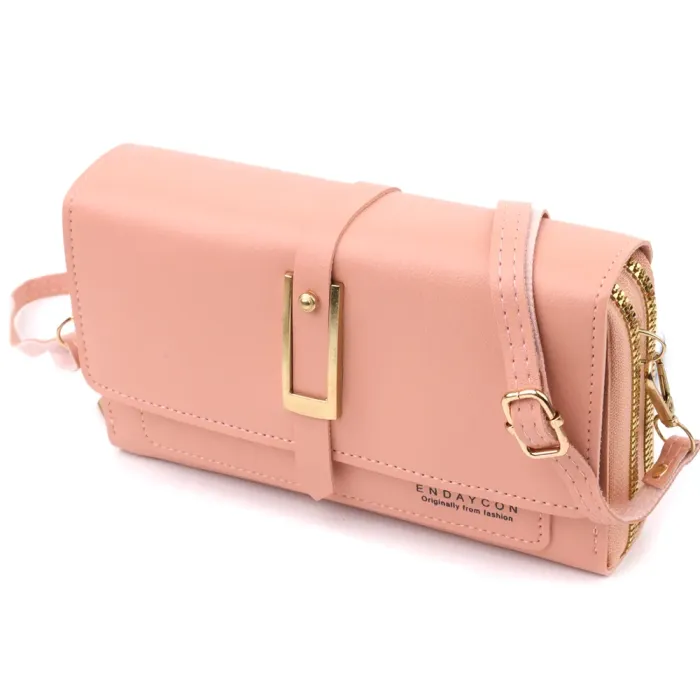 Жіночий клатч на плече з екошкіри Vintage 15144 Рожевий