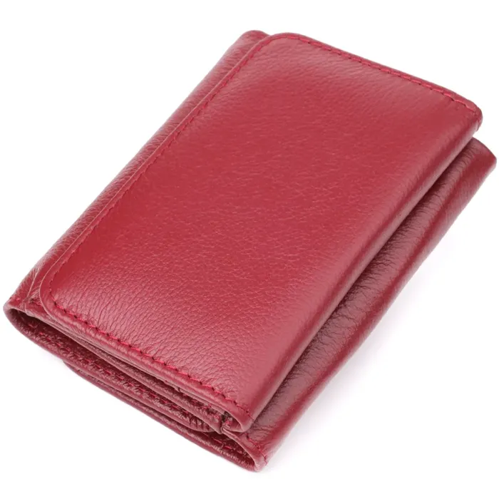 Компактний жіночий гаманець із натуральної шкіри ST Leather 23073 Бордовий