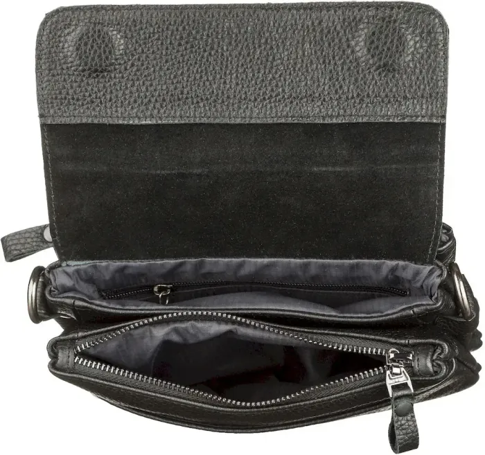 Чоловіча сумка SHVIGEL 11038 шкіряна, Чорна