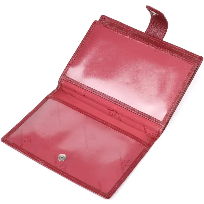 Стильна обкладинка на документи для жінок з натуральної шкіри ST Leather 23117 Бордовий