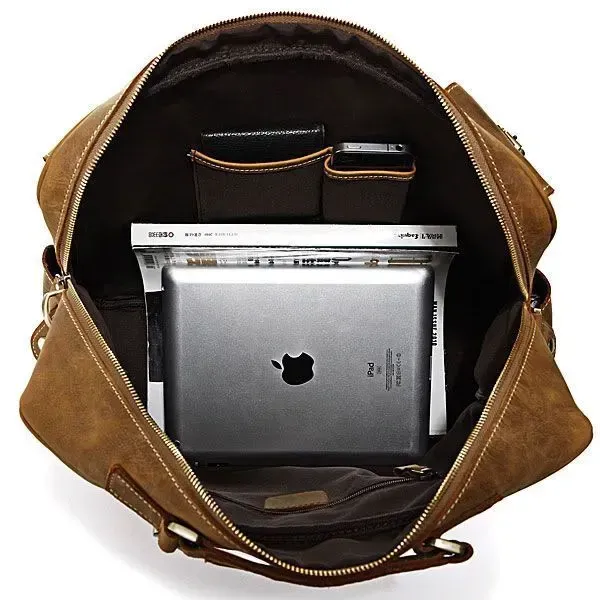 Сумка чоловіча Vintage 14051 у вінтажному стилі Коричнева