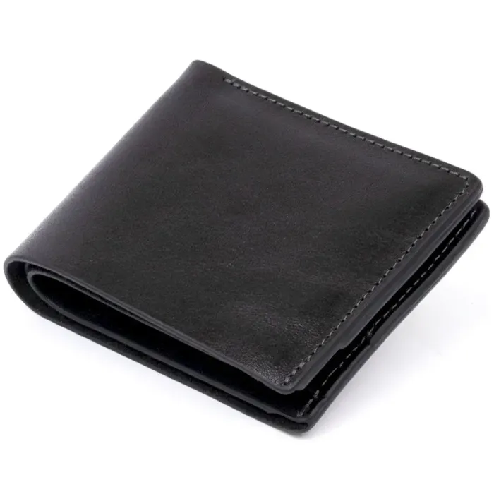 Портмоне вертикальне з круглим магнітом на два відділення GRANDE PELLE 11306 Чорне