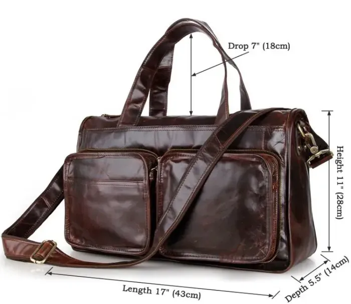 Сумка чоловіча Vintage 14243 шкіряна Коричнева
