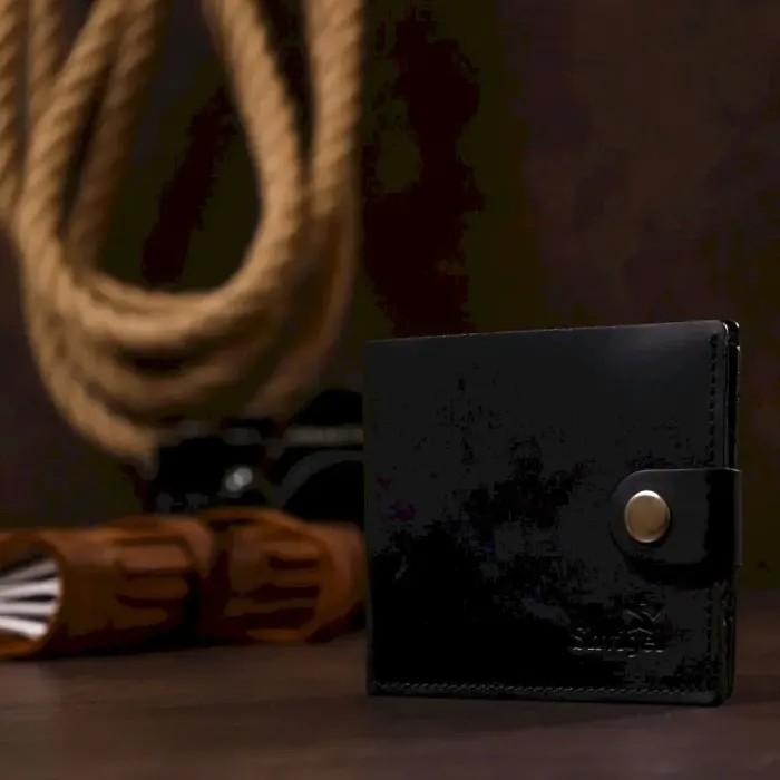 Матове чоловіче вінтажне портмоне Shvigel 16453 Чорний