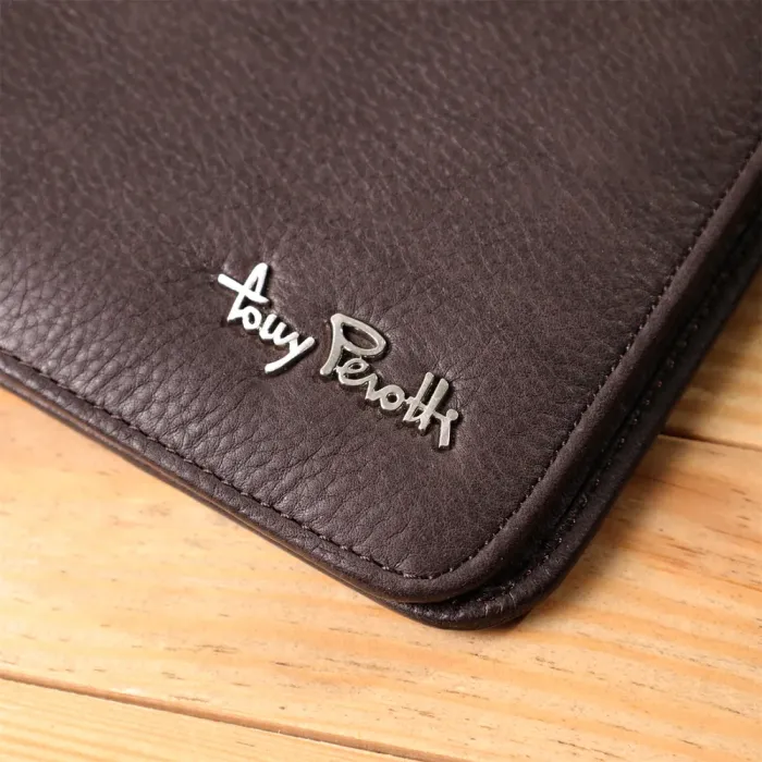 Практичний органайзер із зернистої натуральної шкіри Tony Perotti 20839_1 (2283 moro) Коричневий