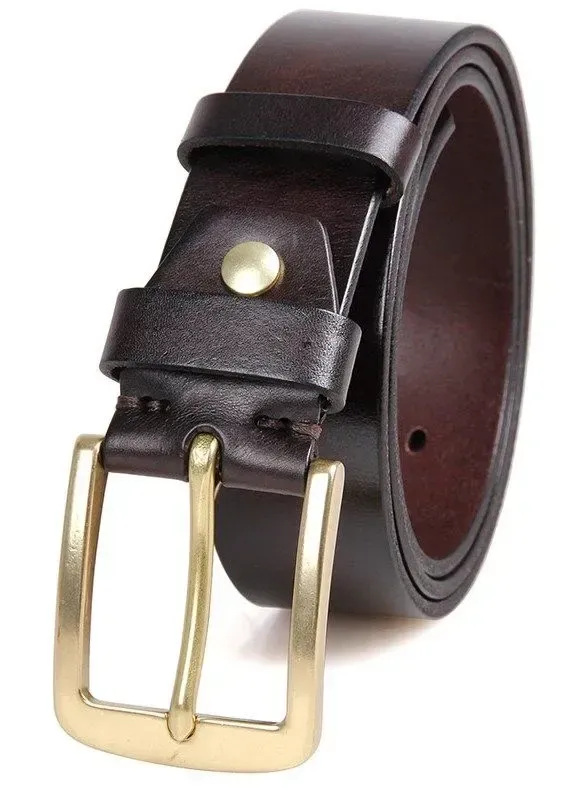 Ремень мужской Vintage 14402 джинсовый Коричневый