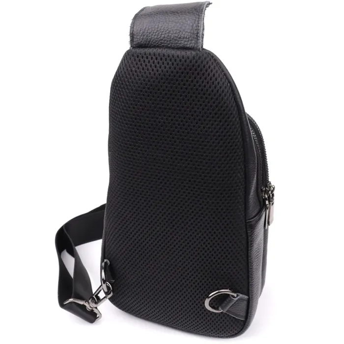 Чоловіча сумка через плече з натуральної шкіри Vintage 23018 Чорний