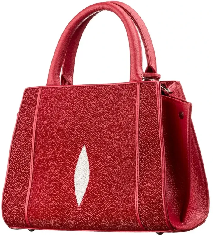Сумка STINGRAY LEATHER 18222 из натуральной кожи морского ската Красная