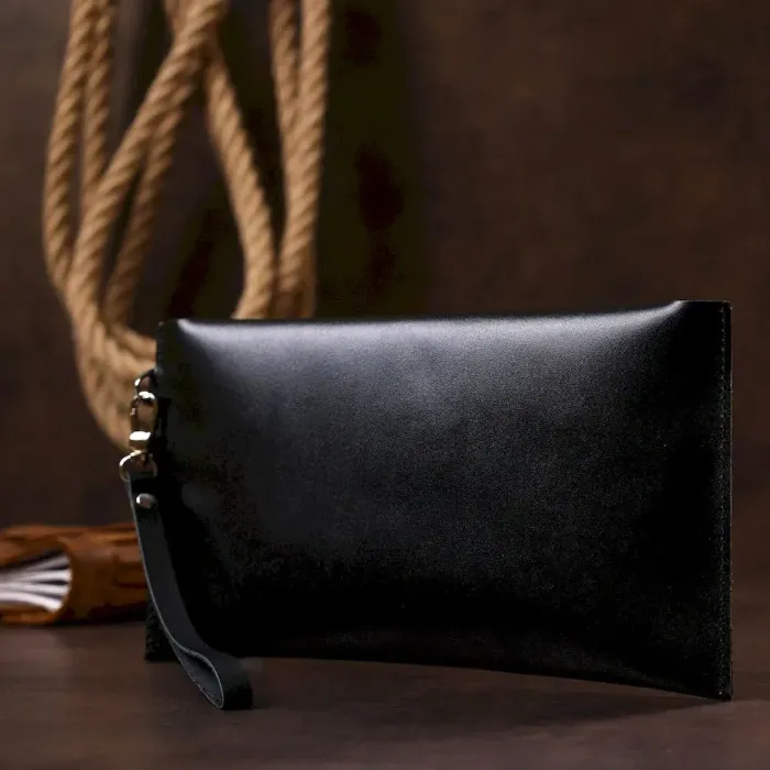 Шкіряна тревел-косметичка Shvigel 16420 унісекс Чорний