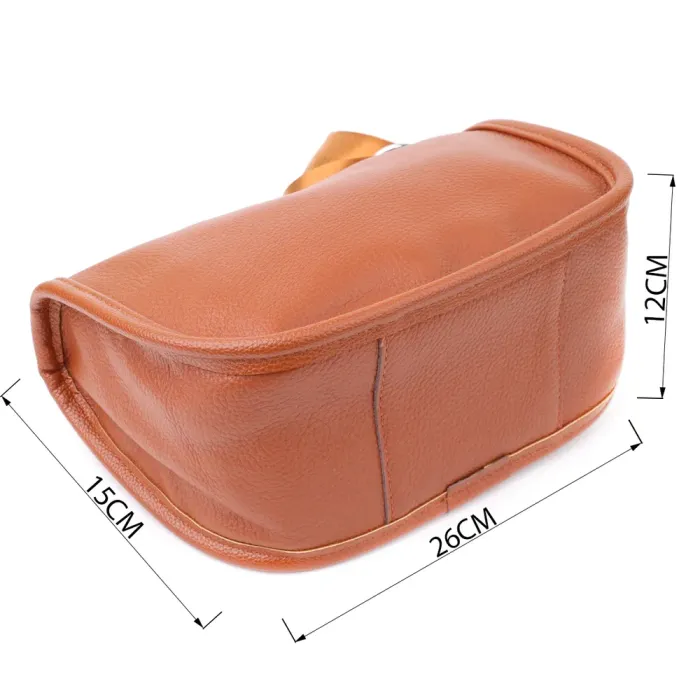 Зручна напівкругла сумка для жінок з натуральної шкіри Vintage 22906 Коричневий