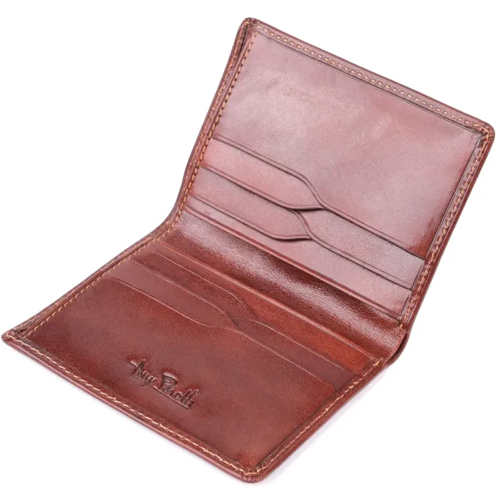 Гаманець для чоловіків з глянсової натуральної шкіри Tony Perotti 20897_1 (3549 moro) Коричневий