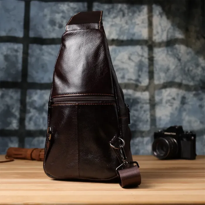 Практична сумка через плече з натуральної шкіри Vintage 23050 Коричневий