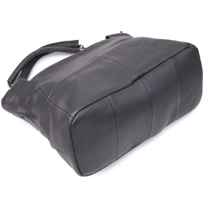 Повсякденна сумка для жінок з натуральної шкіри Vintage 22989 Сірий