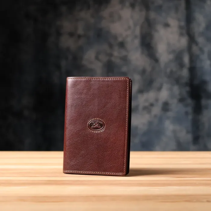 Універсальна обкладинка на паспорт з натуральної глянсової шкіри Tony Perotti 20890_1 (1597 moro) Коричневий