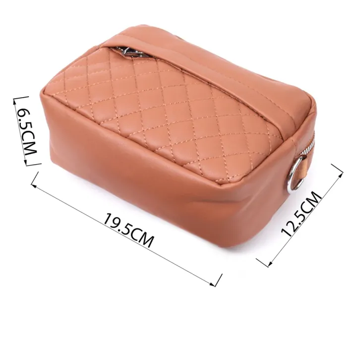 Жіноча сумка крос-боді з монетницею з екошкіри Vintage 22795 Рудий