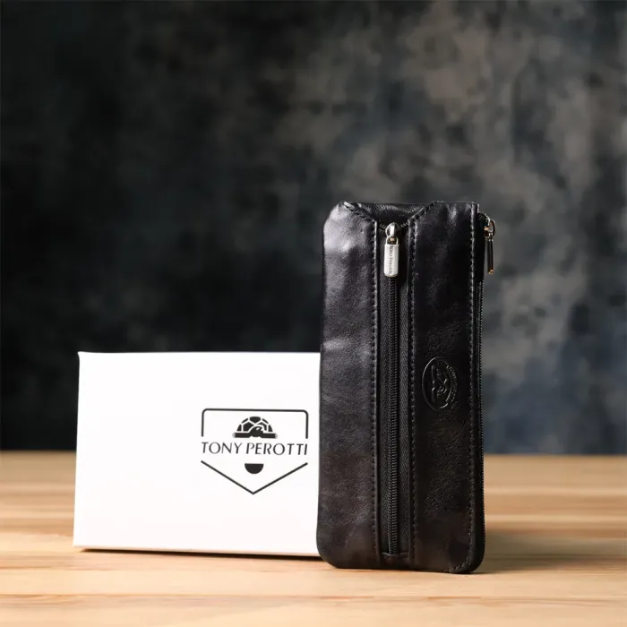 Містка ключниця на одне відділення з гладкої натуральної шкіри Tony Perotti 20851_1 (2686 nero) Чорний