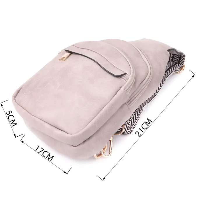 Стильна жіноча сумка через плече з екошкіри Vintage 15119 Бежевий