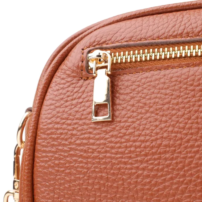 Стьобана сумка для жінок з натуральної шкіри Vintage 22899 Рудий