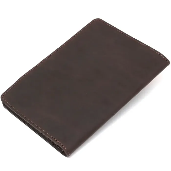 Урожай матовий шкіряний тревел-кейс Shvigel 16517 Коричневий