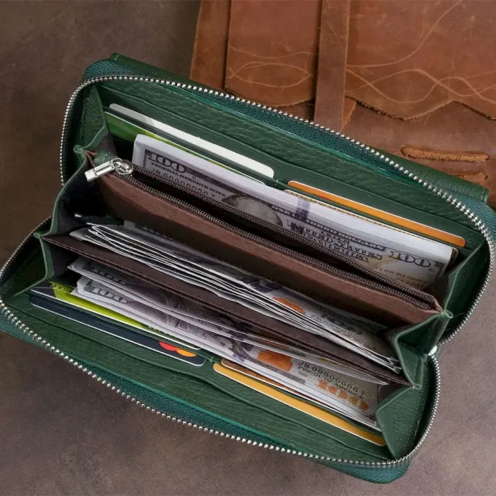 Шкіряний гаманець жіночий ST Leather 19294 Зелений