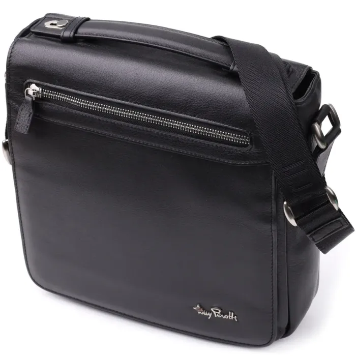 Чоловіча сумка через плече з м'якої натуральної шкіри Tony Perotti 20845_1 (9207-24 nero) Чорний