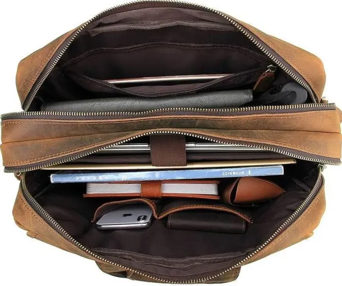 Сумка Vintage 14563 із натуральної вінтажної шкіри Коричнева