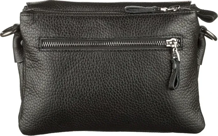 Чоловіча сумка SHVIGEL 11038 шкіряна, Чорна