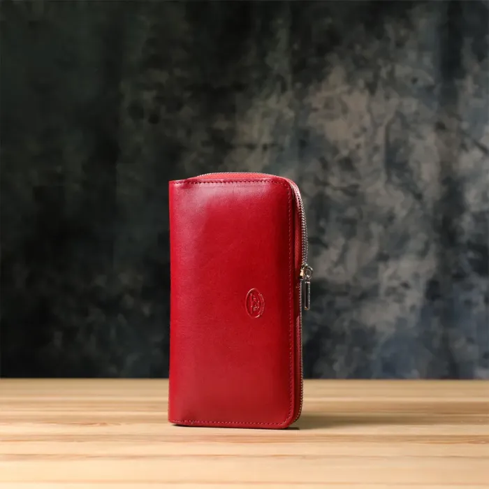 Жіночий гаманець на одне відділення з гладкої натуральної шкіри Tony Perotti 20861_1 (2943 rosso) Червоний